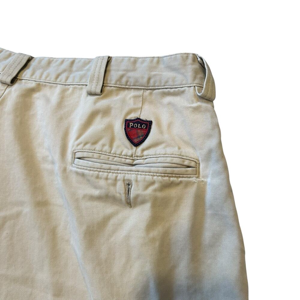 Vintage 90s Polo Ralph Lauren Chino Shorts Men’s 38 Beige Khaki Preppy Golf - Picture 14 of 16